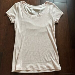 Pink Scoop Neck Tee